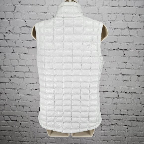 The North Face White Thermoball Eco Lightweight Insulated Full Zip Vest Small - Picture 2 of 16